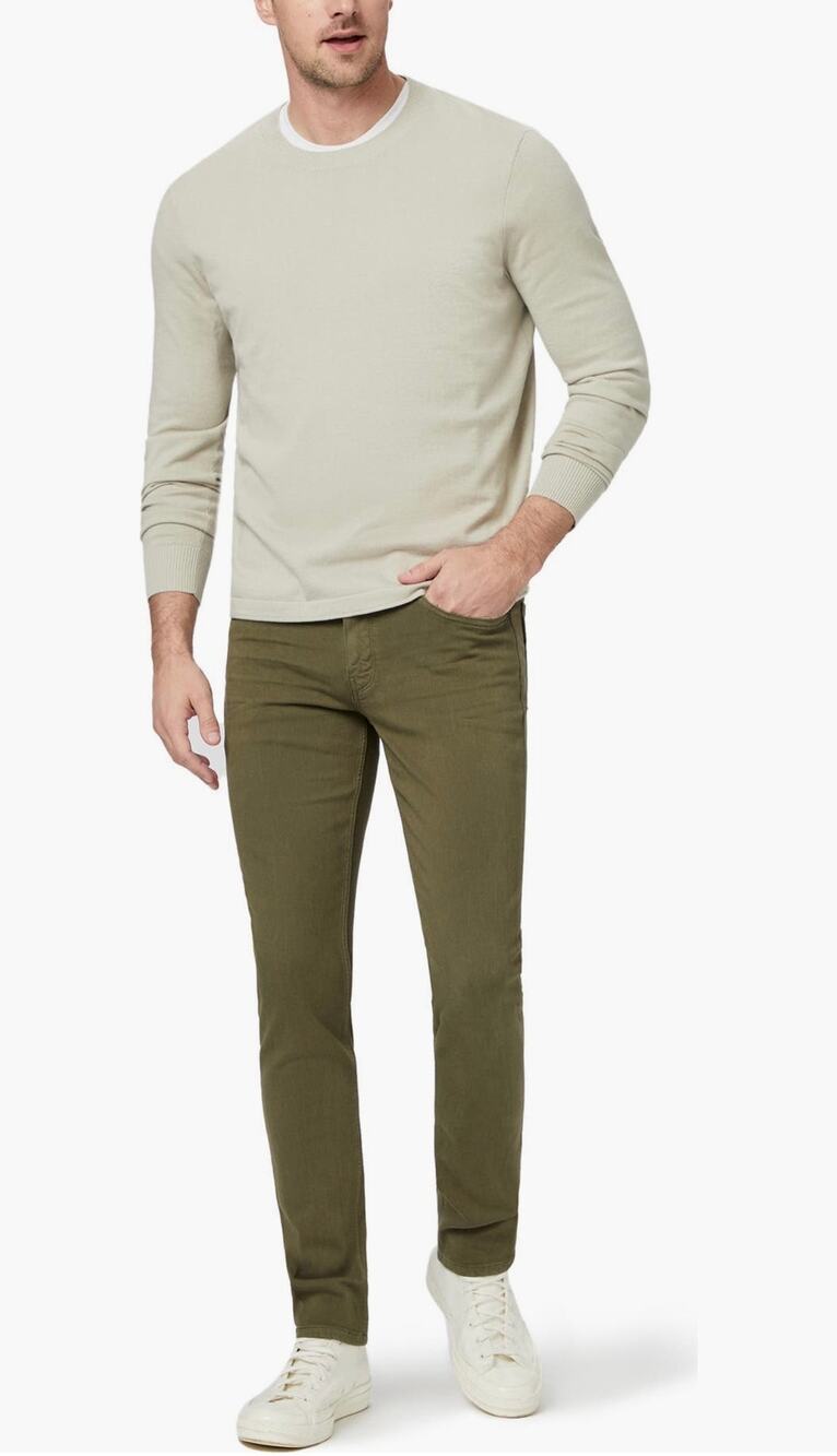 PAIGE Lennox Slim Fit Jeans Courtyard Green Khaki Mens 33 NWT